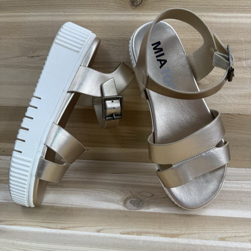 MIA TOO Sandal Gold/White Sporty Platform Women’s Size 7